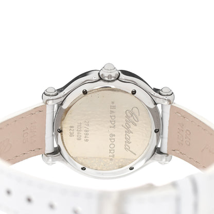 Chopard Stainless Steel Alligator 4 Floating Diamond 38mm Happy Sport Snowflake Watch White 28/8948 4 of 5