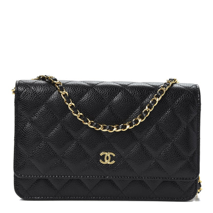 Chanel Caviar Quilted Wallet On Chain WOC Black 1 of 11