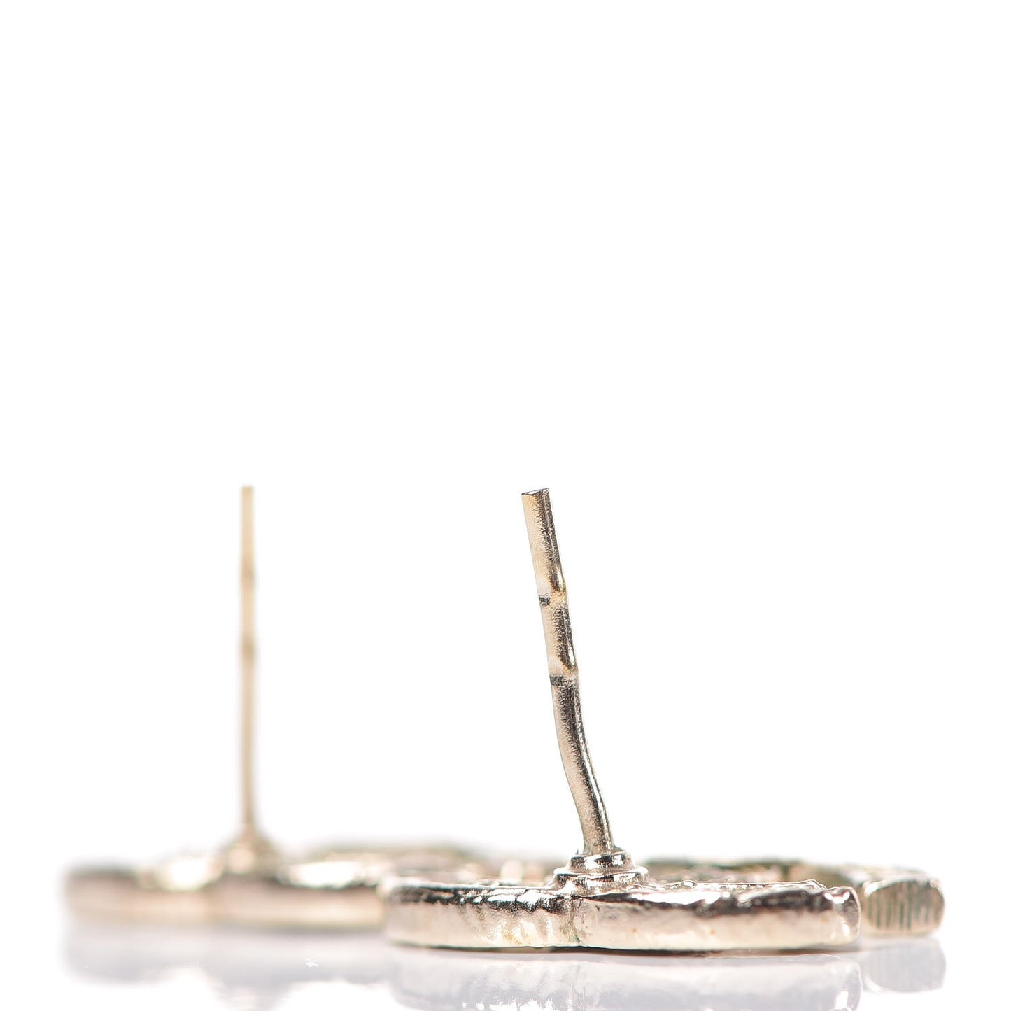 Tweed Effect CC Earrings Gold