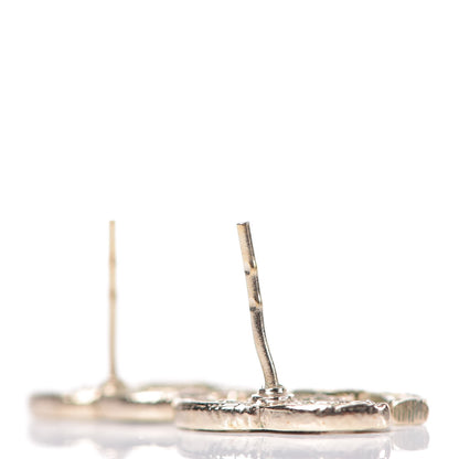 Chanel Tweed Effect CC Earrings Gold 3 of 5