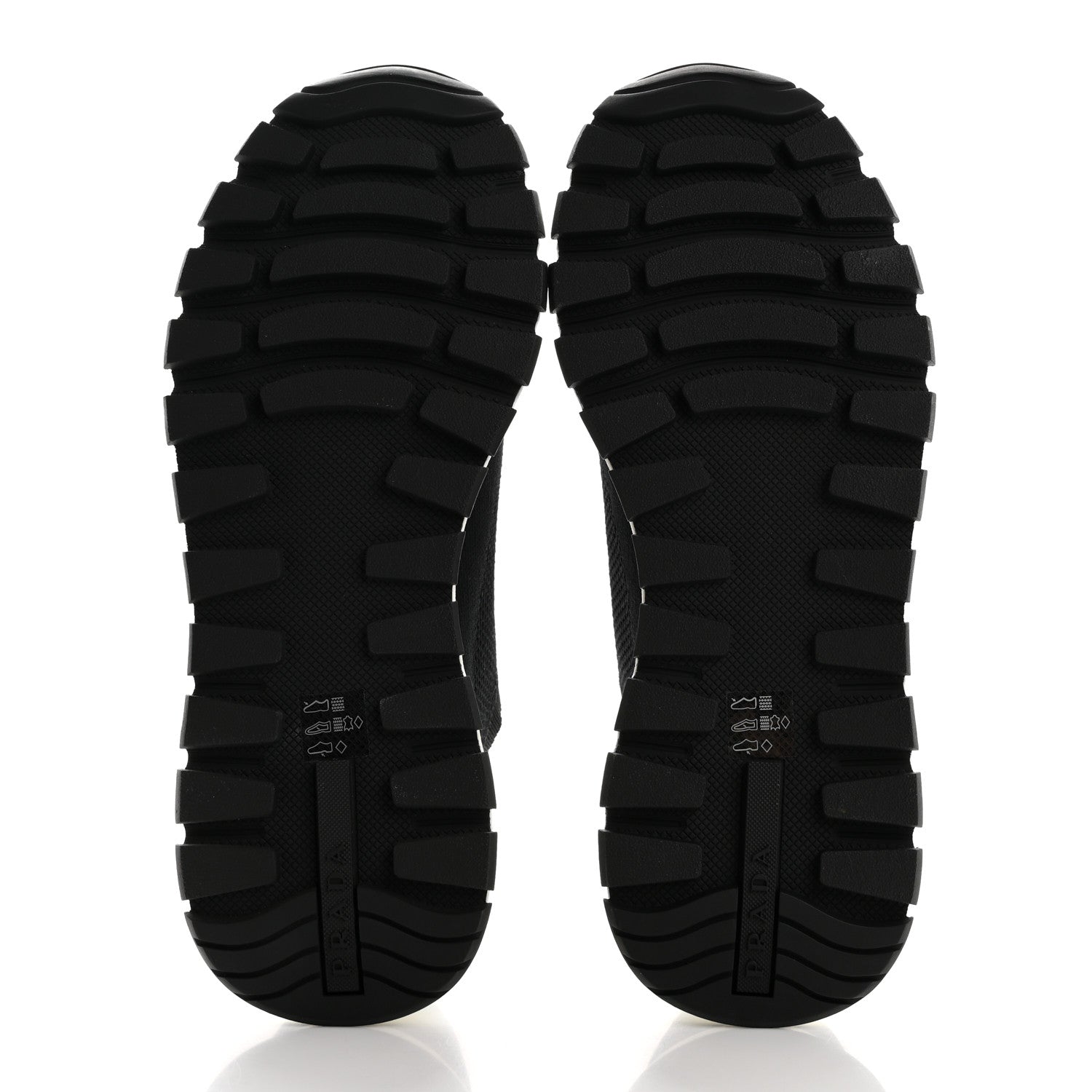 Prada Rubber Knit Fabric Mens Calzature Uomo Sneakers 8 Black Bluette 6 of 10