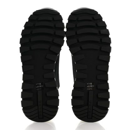 Prada Rubber Knit Fabric Mens Calzature Uomo Sneakers 8 Black Bluette 6 of 10