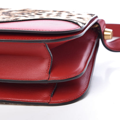 Gucci Calf Hair Leopard Print Shoulder Bag Red 11 of 12