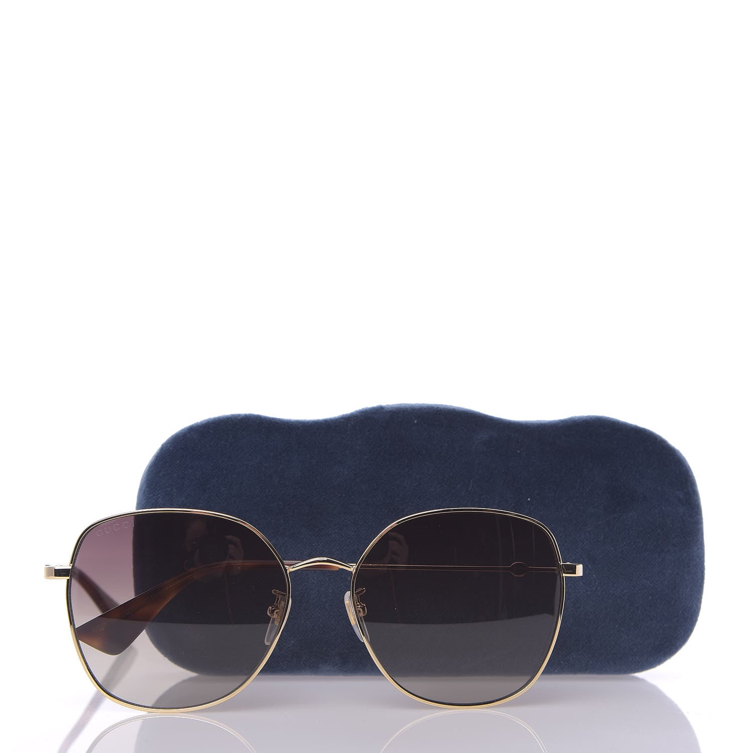 Gucci Metal Square Frame Sunglasses GG0415SK Gold 8 of 8