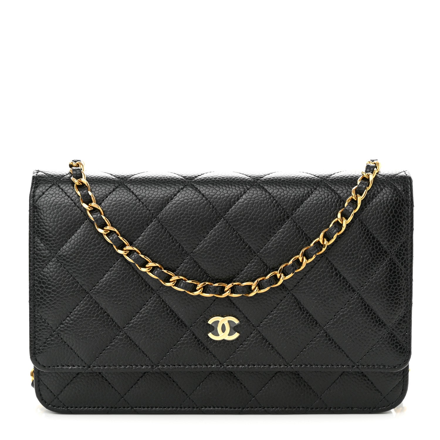 Chanel Caviar Quilted Wallet On Chain WOC Black 1 of 12