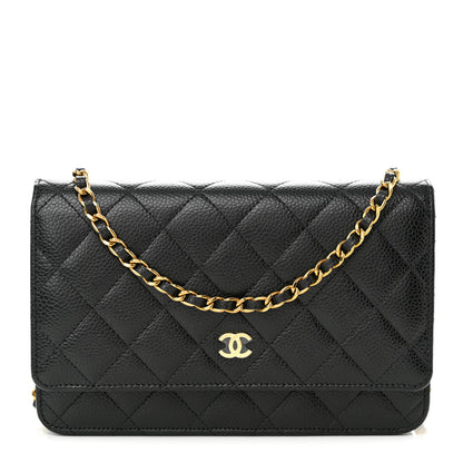Chanel Caviar Quilted Wallet On Chain WOC Black 1 of 12