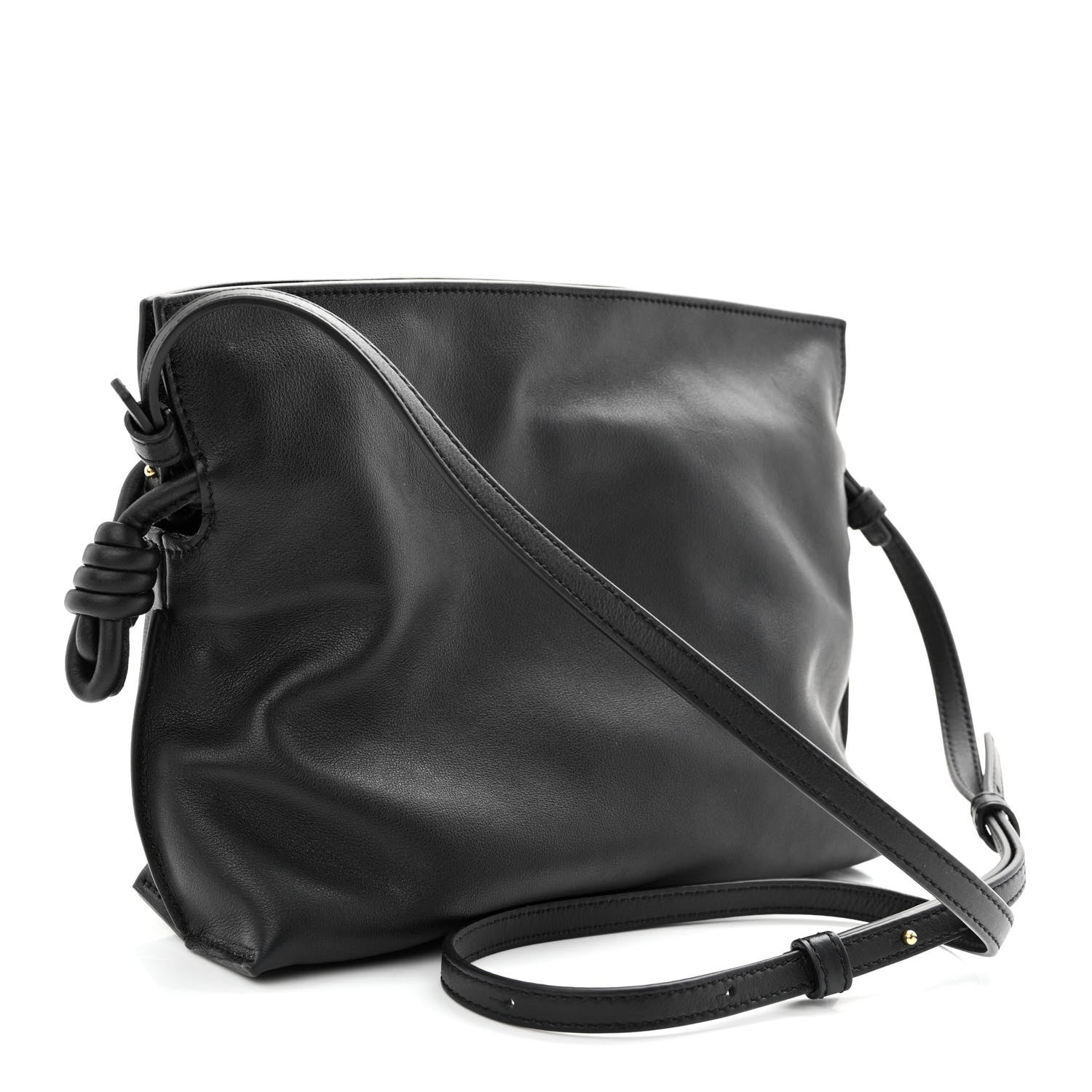 Loewe Calfskin Mini Flamenco Knot Clutch Black 3 of 10