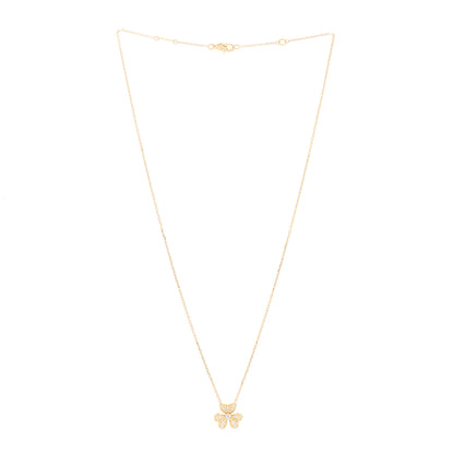 Van Cleef & Arpels 18K Yellow Gold Diamond Mini Frivole Pendant Pave Necklace 2 of 6