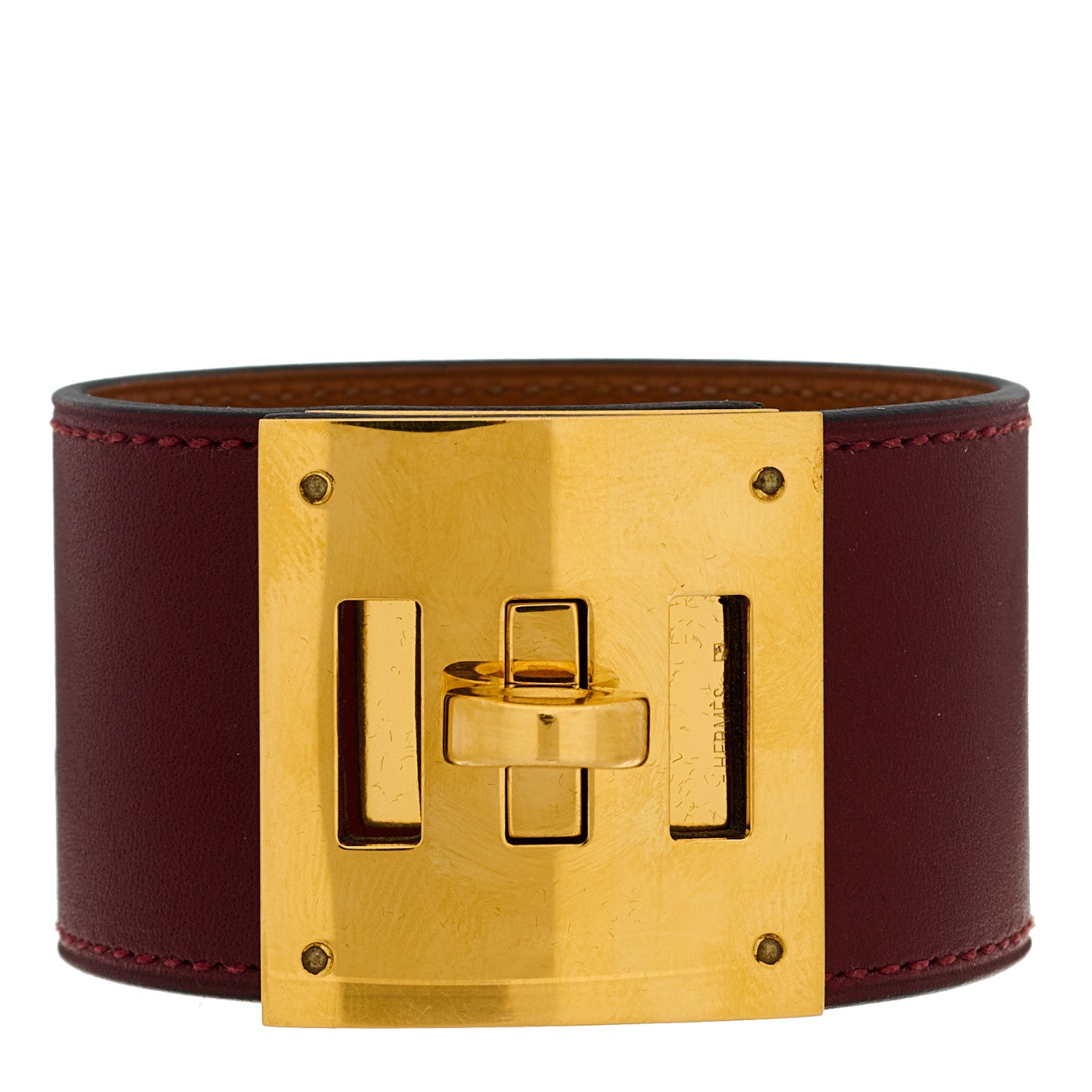 Hermes Swift Kelly Dog Bracelet T3 Bordeaux 1 of 6