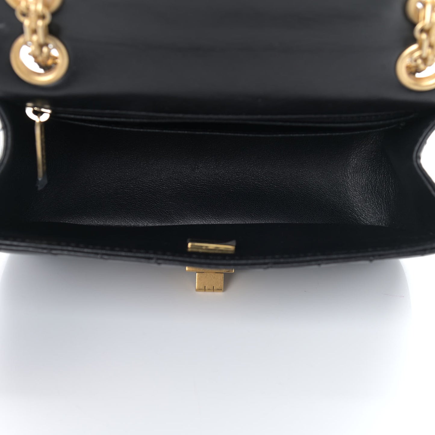 Aged Calfskin Chevron Quilted 2.55 Reissue Mini Flap Black