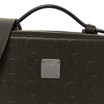 MCM Calfskin Logo Embossed Crossbody Sea Turtle 9 of 11