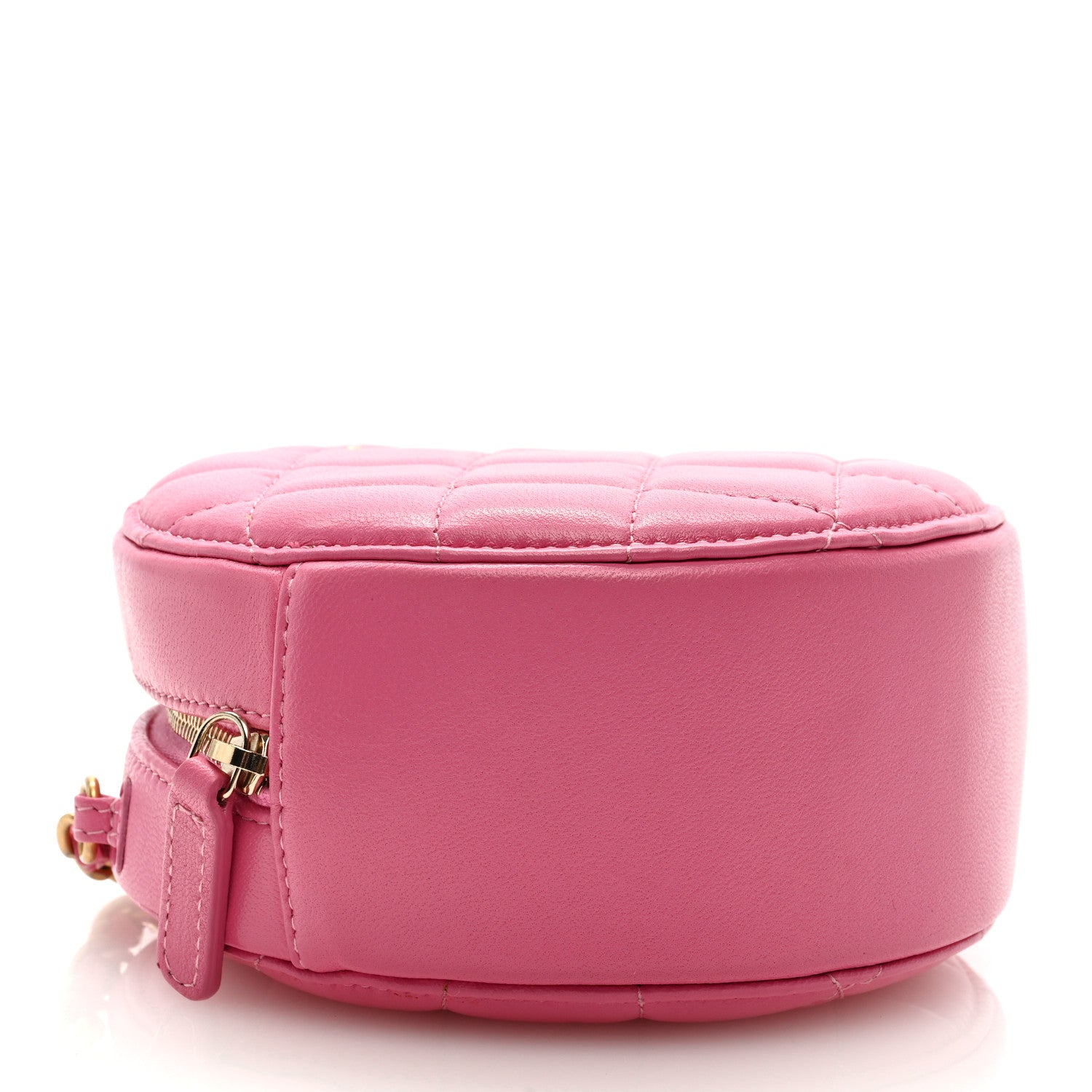 Chanel Lambskin Quilted Round Pearl Crush Clutch With Chain Pink 4 of 8