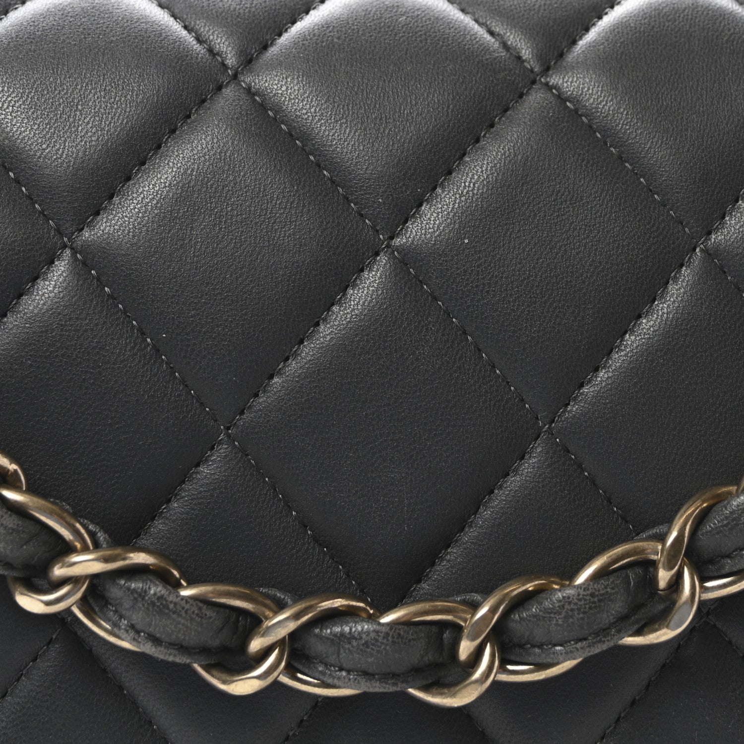 Chanel Lambskin Quilted Jumbo Double Flap Dark Grey 8 of 11
