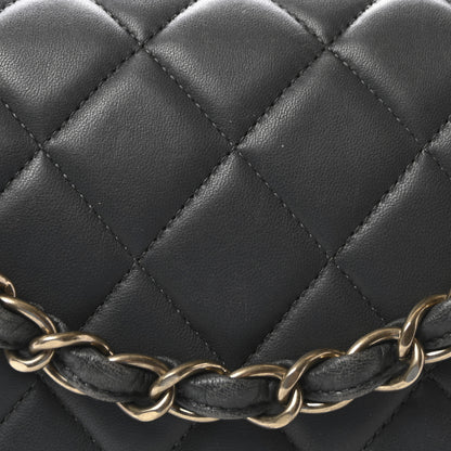 Chanel Lambskin Quilted Jumbo Double Flap Dark Grey 8 of 11