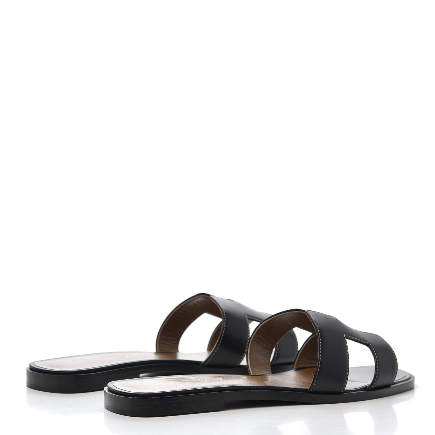 Box Calfskin Oran Sandals 39 Black