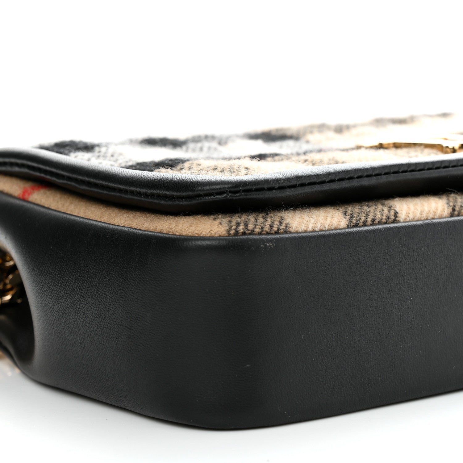Burberry Check Cashmere Small Lola Bag Black 8 of 10