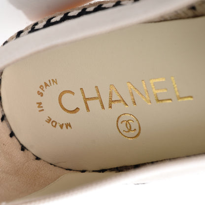 Chanel Fabric Biarritz CC Espadrilles 40 Beige Black 8 of 12