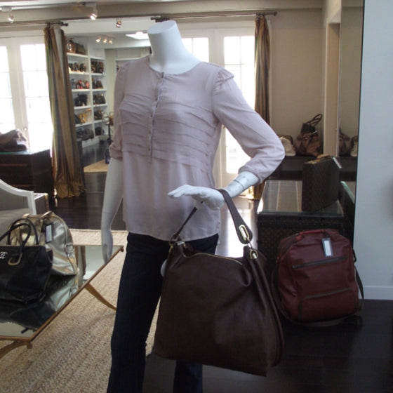 Leather Paraty Hobo Chocolate