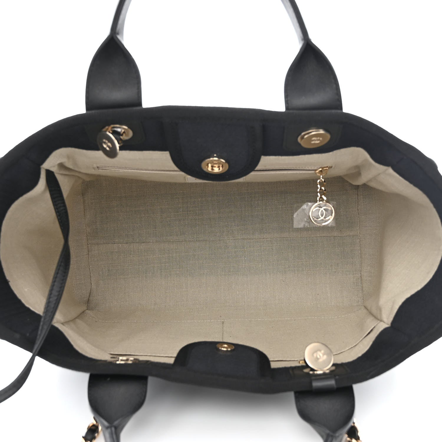 Chanel Mixed Fibers Small Deauville Tote Black 6 of 13