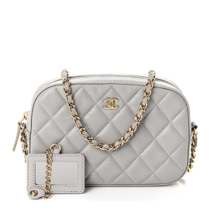 Chanel Caviar Quilted Camera Case Grey 3 of 12
