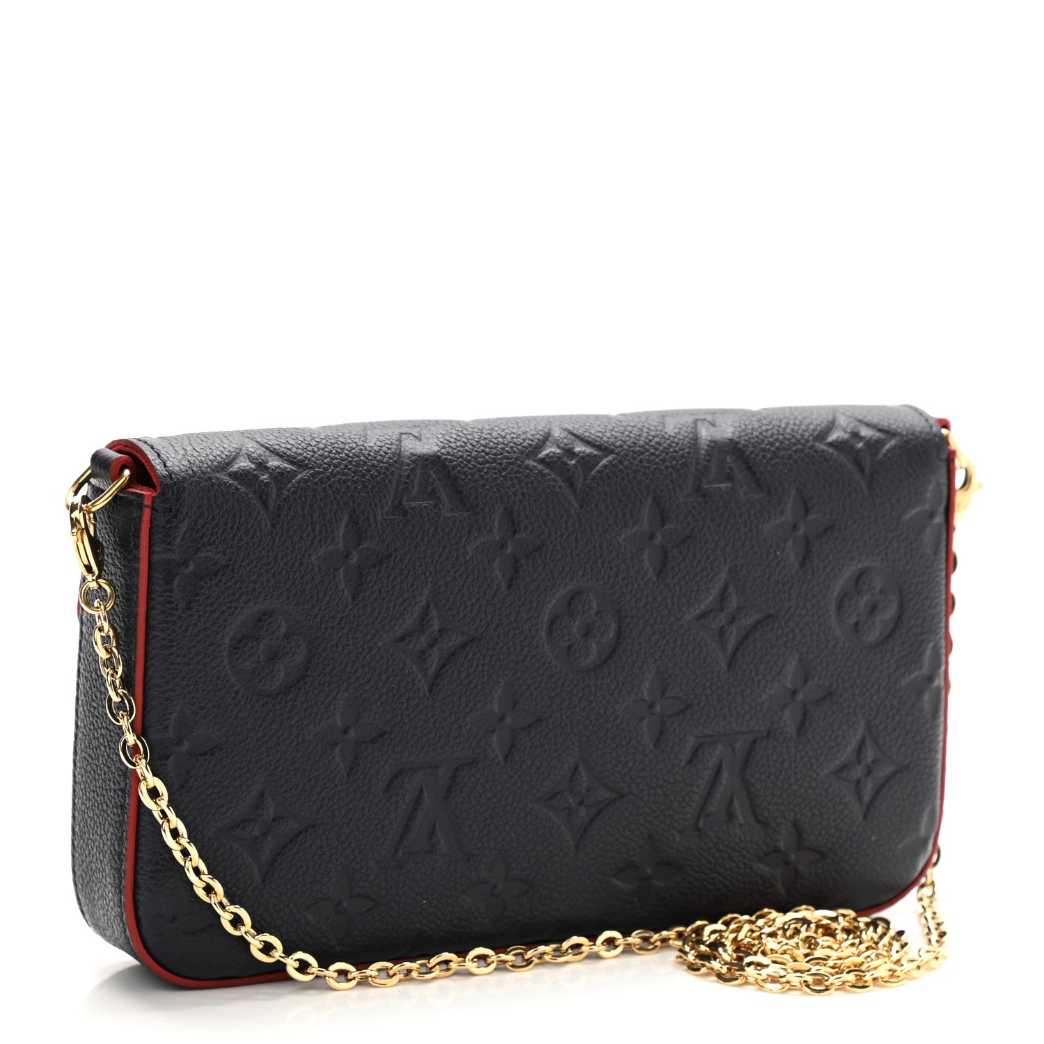 Louis Vuitton Empreinte Pochette Felicie Chain Wallet Marine Rouge 4 of 9