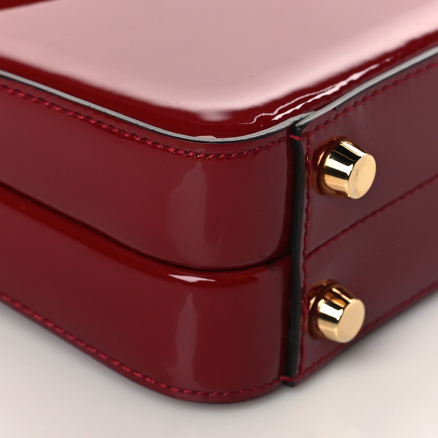 Gucci Mousse Top Patent Mini Sylvie 1969 Top Handle Bag New Cherry Red 10 of 12