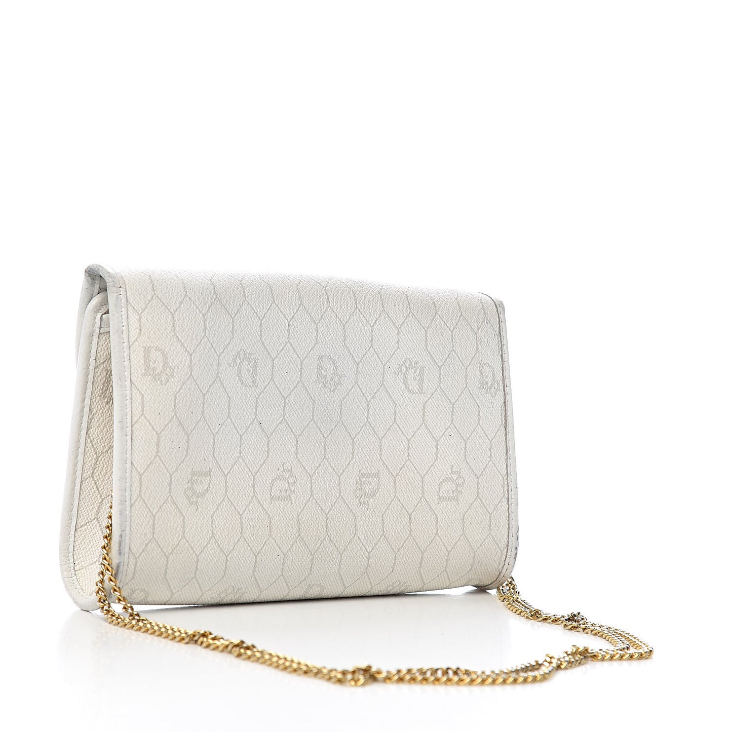 Monogram Chain Flap White