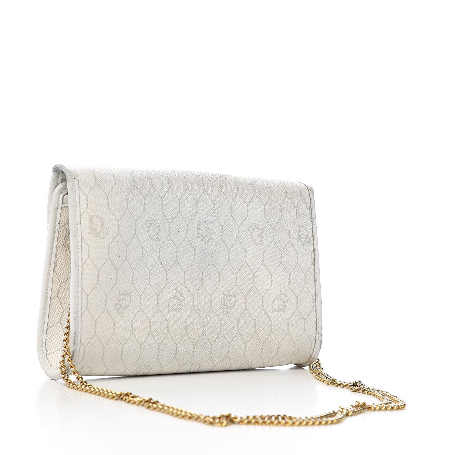 Christian Dior Monogram Chain Flap White 4 of 18