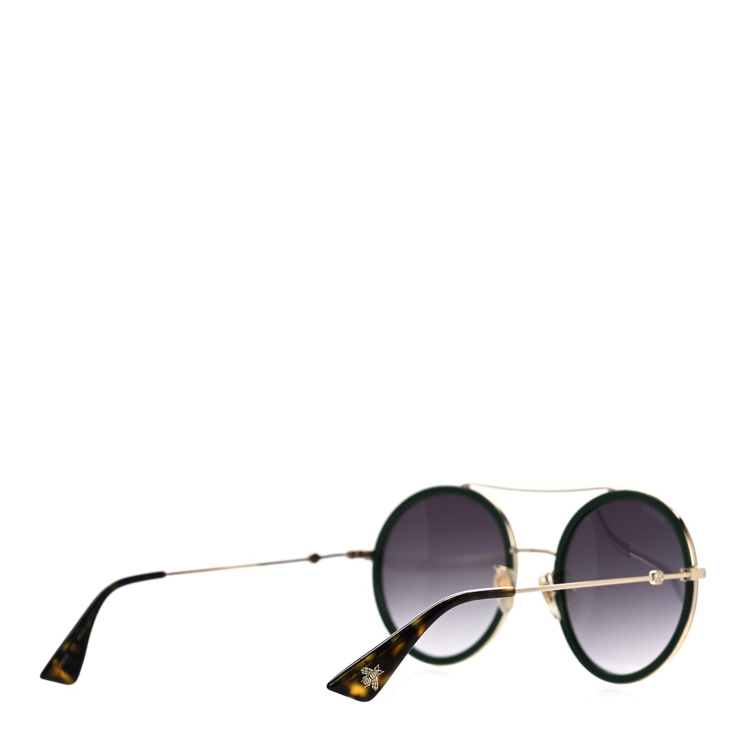 Gucci Metal Round Frame Sunglasses GG0061S Blue Red 4 of 10