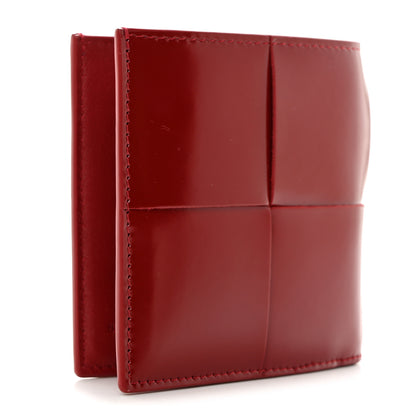 Bottega Veneta Nappa Maxi Intrecciato Card Holder Wallet Dark Red 3 of 8
