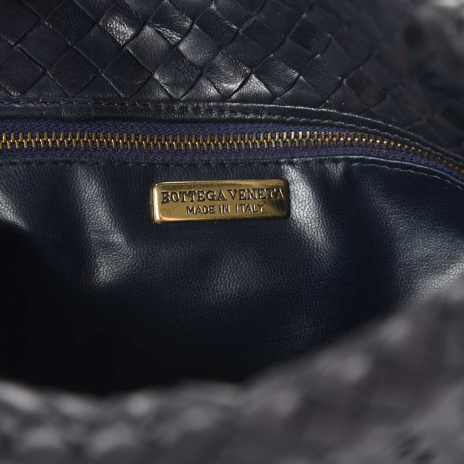 Bottega Veneta Nappa Intrecciato Small Shoulder Bag Navy Blue 8 of 8