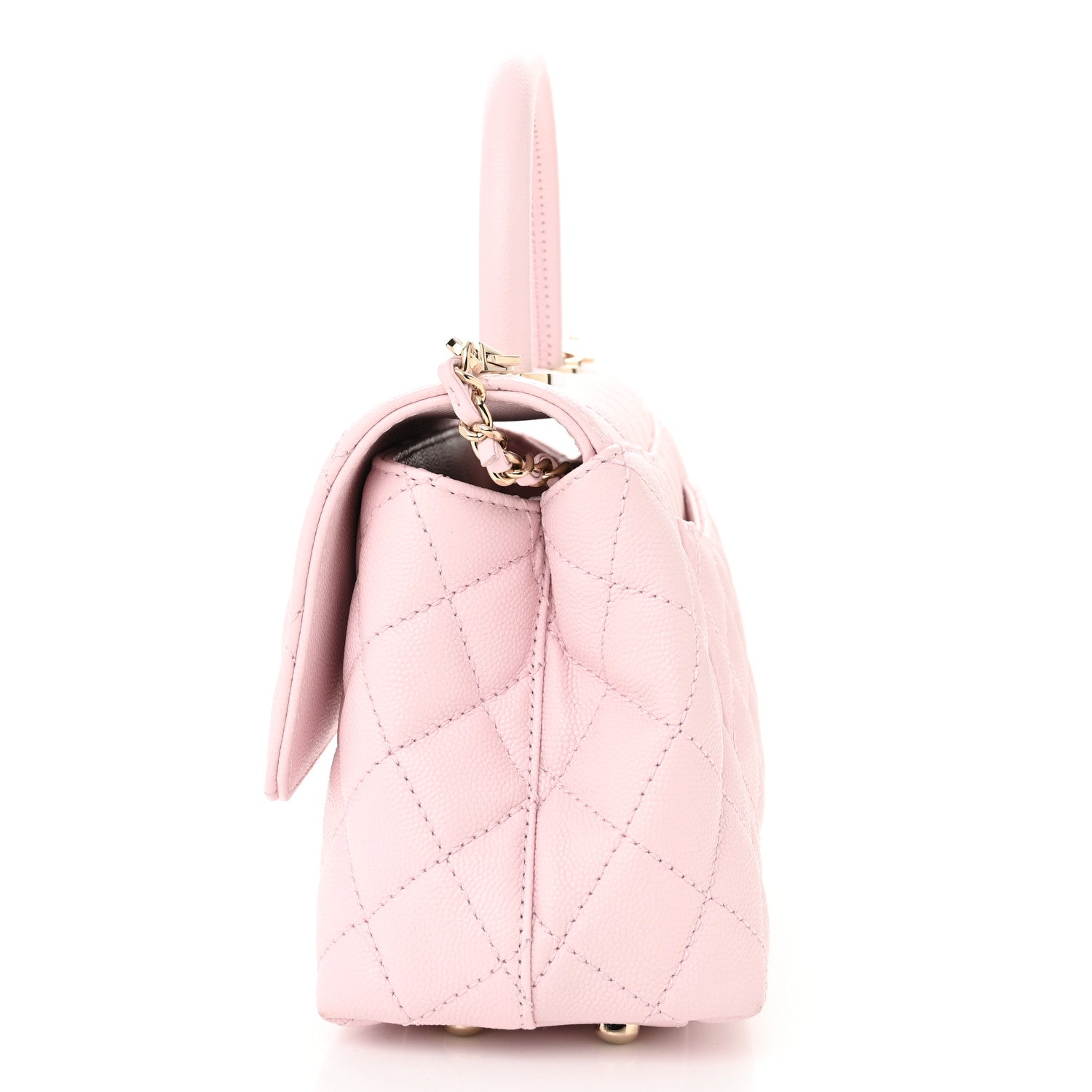 Chanel Caviar Quilted Mini Coco Handle Flap Light Pink 11 of 11