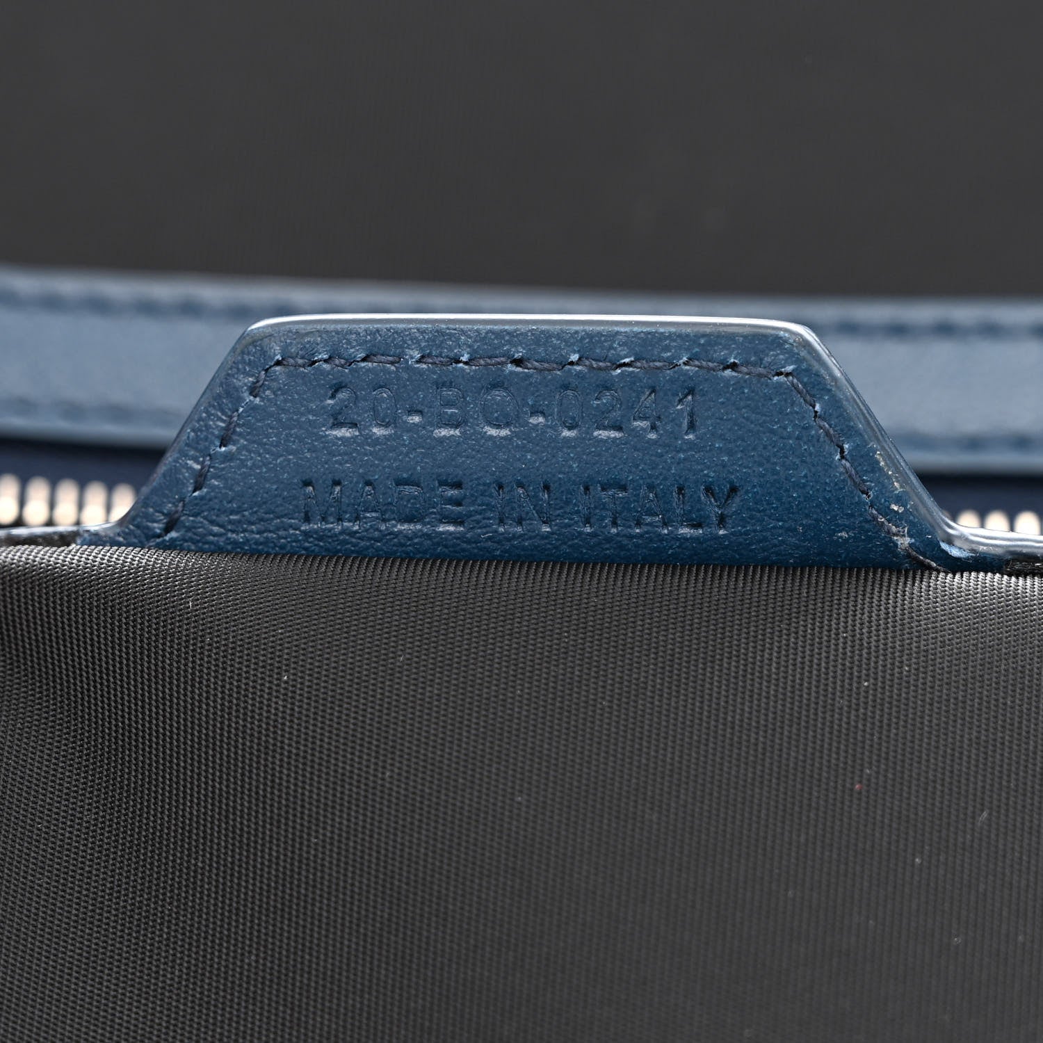 Christian Dior Calfskin Perforated Oblique Galaxy Marsupio World Tour Pelle Sling Navy Blue 7 of 10