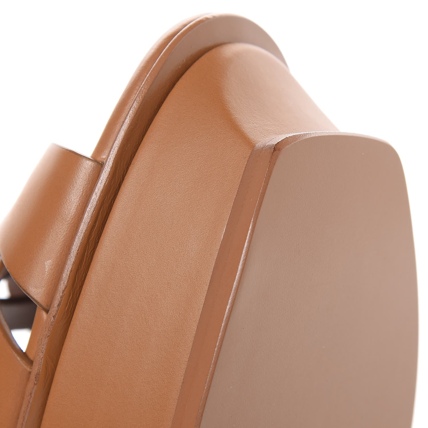 Saint Laurent Calfskin Tribute 105 Platform Sandals 40 Caramel 7 of 11