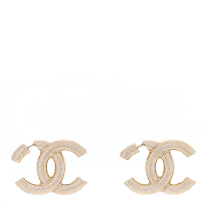 Chanel Metal Large CC Earrings Light Gold 3 of 4