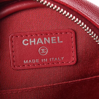 Chanel Shiny Caviar Quilted Round Clutch With Chain Pink 8 of 11