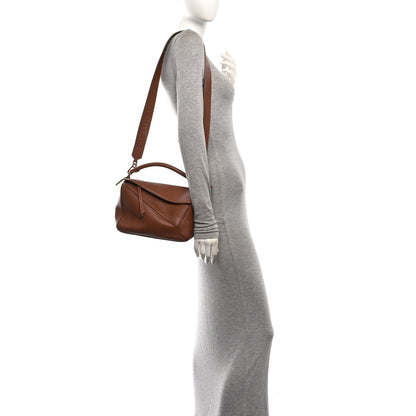 Loewe Satin Calfskin Small Puzzle Bag Pecan 2 of 9