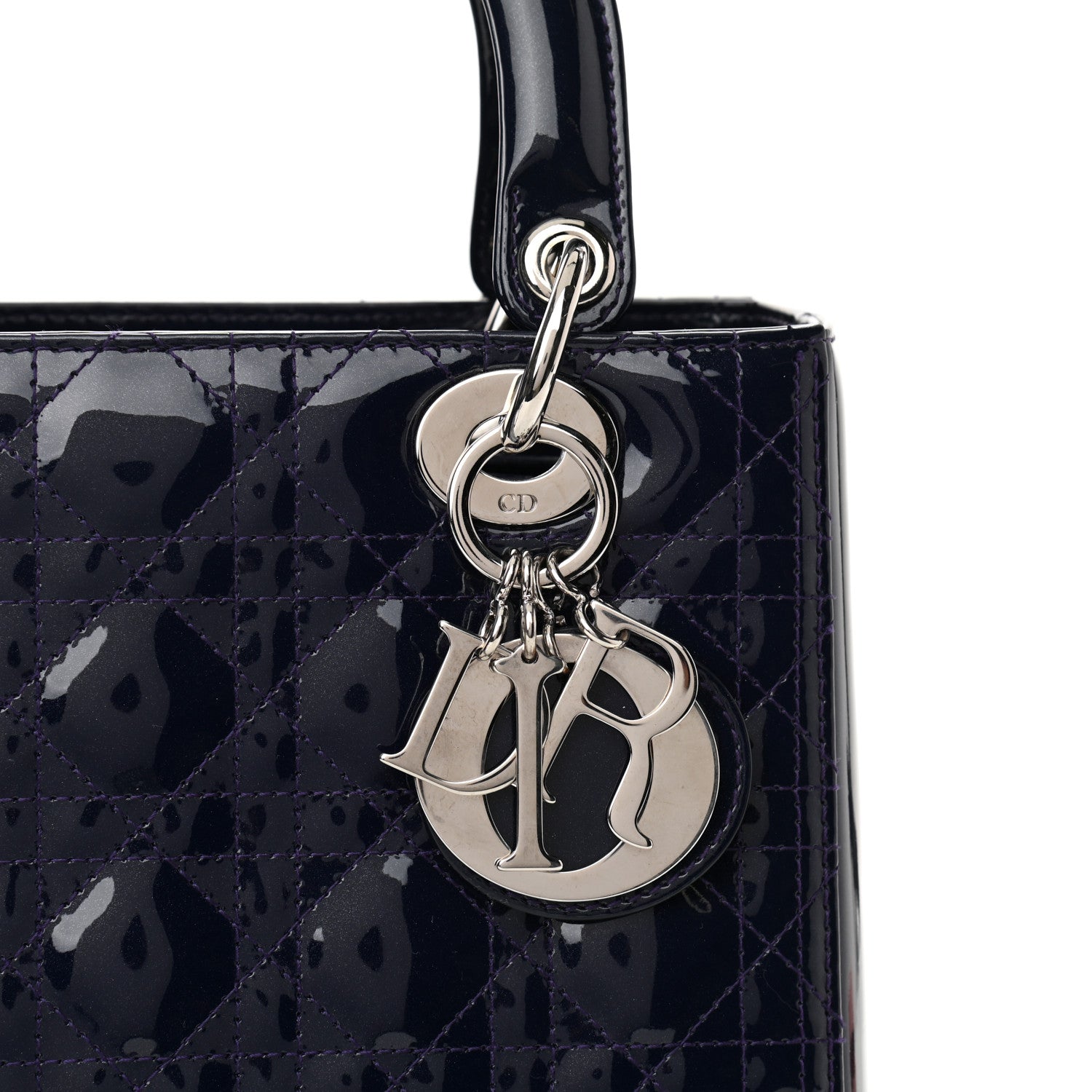 Christian Dior Patent Cannage Medium Lady Dior Violet Purple 7 of 11