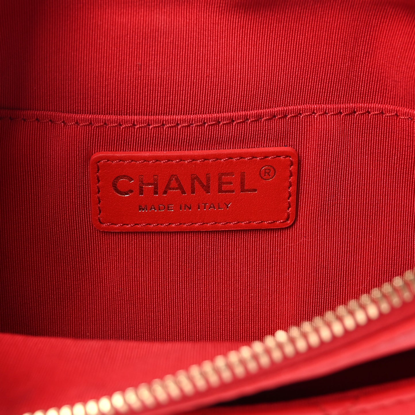 Lambskin Quilted Waist Bag Fanny Pack Red