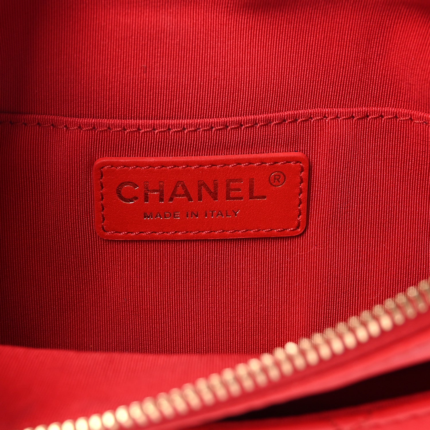 Chanel Lambskin Quilted Waist Bag Fanny Pack Red 6 of 10