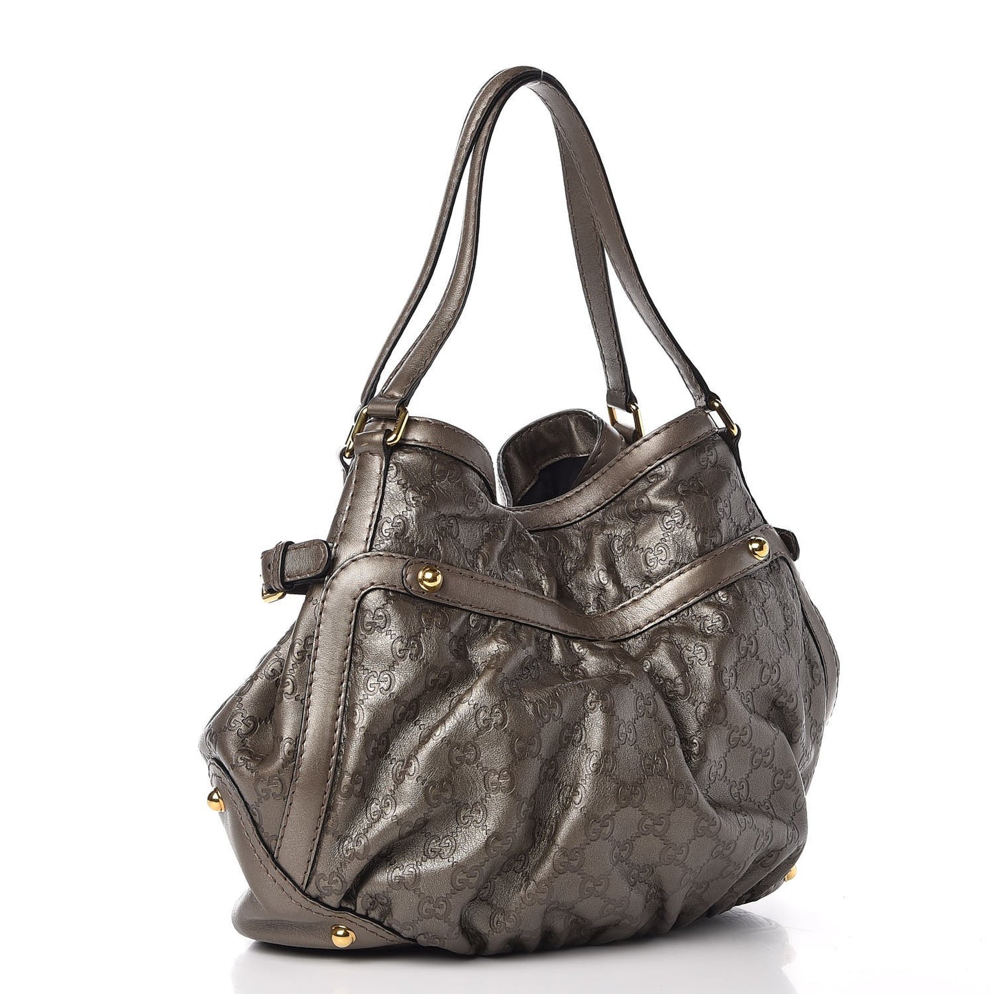 Guccissima Medium Jockey Tote Grey