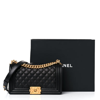Chanel Caviar Quilted Medium Boy Flap Black 11 of 11