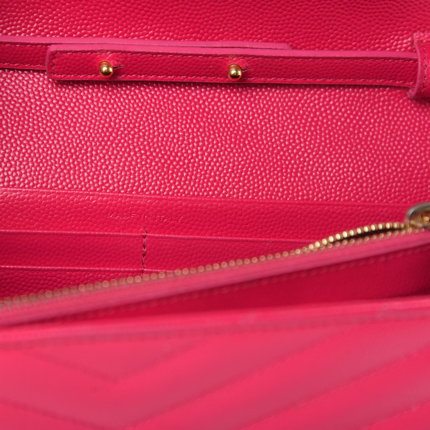 Grain De Poudre Matelasse Chevron Monogram Chain Wallet Bubblegum