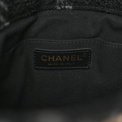 Chanel Wool Tweed Elegant Backpack Black Grey 7 of 12