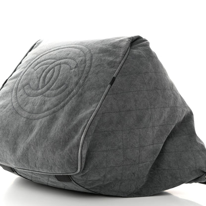 Chanel Canvas CC Cocoon Travel Tote Grey Black 9 of 11