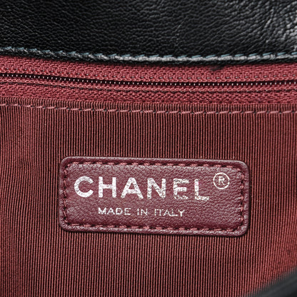 Chanel Goatskin Ombre Faded Quilted Large Boy Flap Dark Green 6 of 8