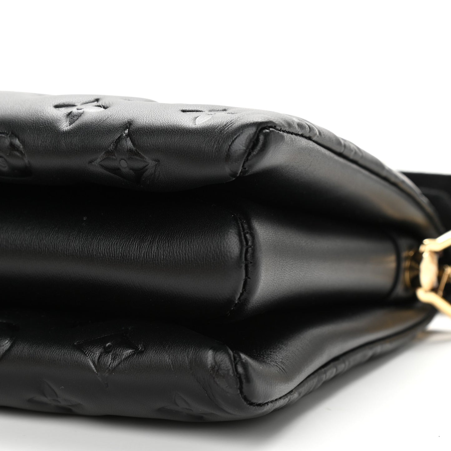 Lambskin Embossed Monogram Coussin PM Black