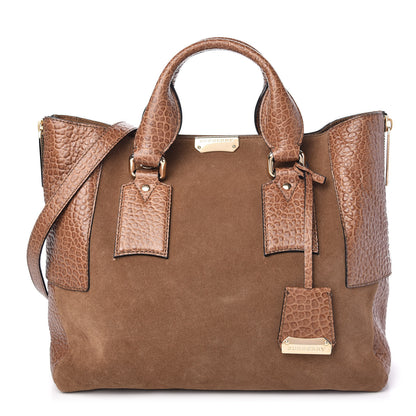 Burberry Signature Grain Suede Medium Callaghan Tote Camel 1 of 11