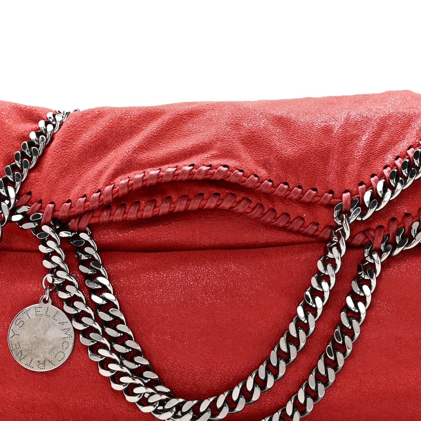 Shaggy Deer Falabella Fold Over Tote Red
