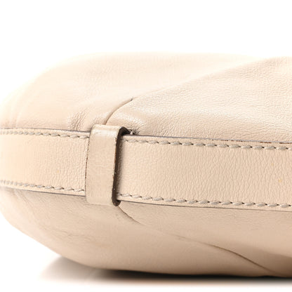 Saint Laurent Calfskin Mombasa Horn Hobo Off White 9 of 9